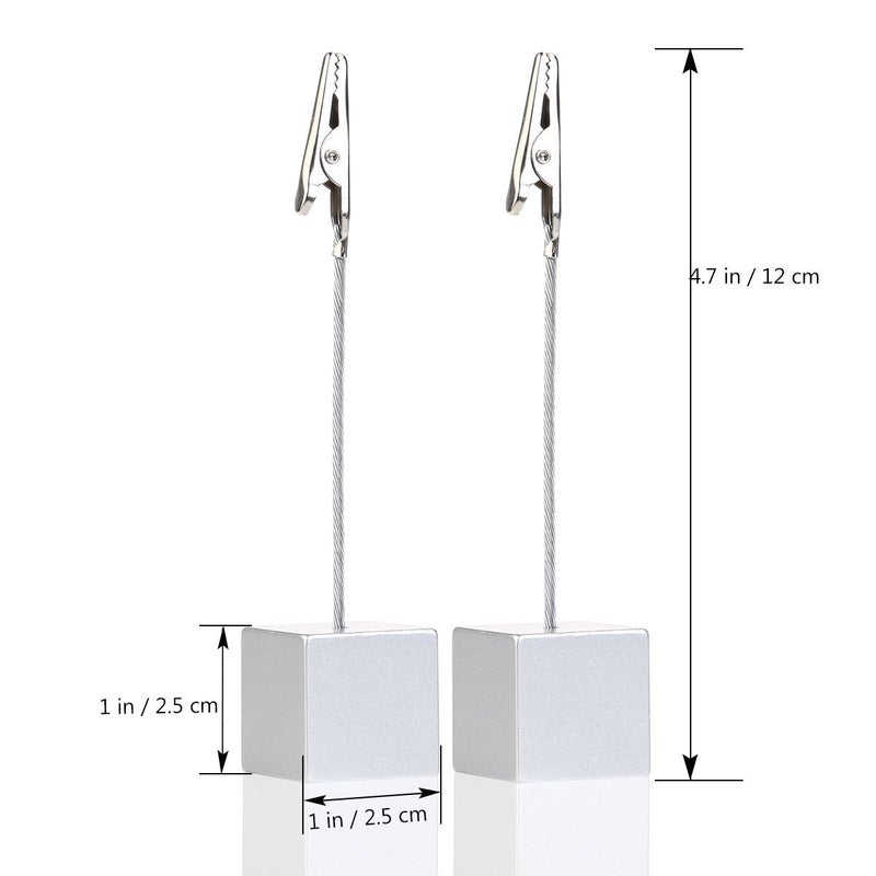 Xiaoyztan Memo Clips Holder,Silver Cube Table Number Holders,Paper Note Clip for Office Home Use, Office Memo Holders, Desk Accessories and Workspace Organizers,Pack of 10 - Image 2
